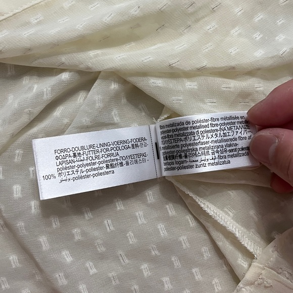 Zara Women’s Ruffled Swiss Dot Semi-Sheer Shirt - Size M - Picture 14 of 14